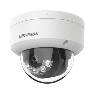Domo IP 4 Megapixel / Lente 2.8 mm / Dual Light (30 mts IR + 30 mts Luz Blanca) / Micrófono Integrado / Antivandálico IK08 / ACUSENSE Lite / Exterior IP67 / H.265 / PoE / ONVIF / Micro SD