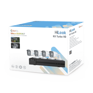 Kit TurboHD 1080p / DVR 4 Canales / 4 Cámaras Bala ColorVu con Micrófono Integrado / Fuente de Poder / Accesorios de Instalación