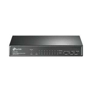 Switch PoE+ No Administrable / De Escritorio 9 puertos 10/100 Mbps / 8 puertos PoE af/at Inteligente / Presupuesto 65 W / Hasta 250 metros